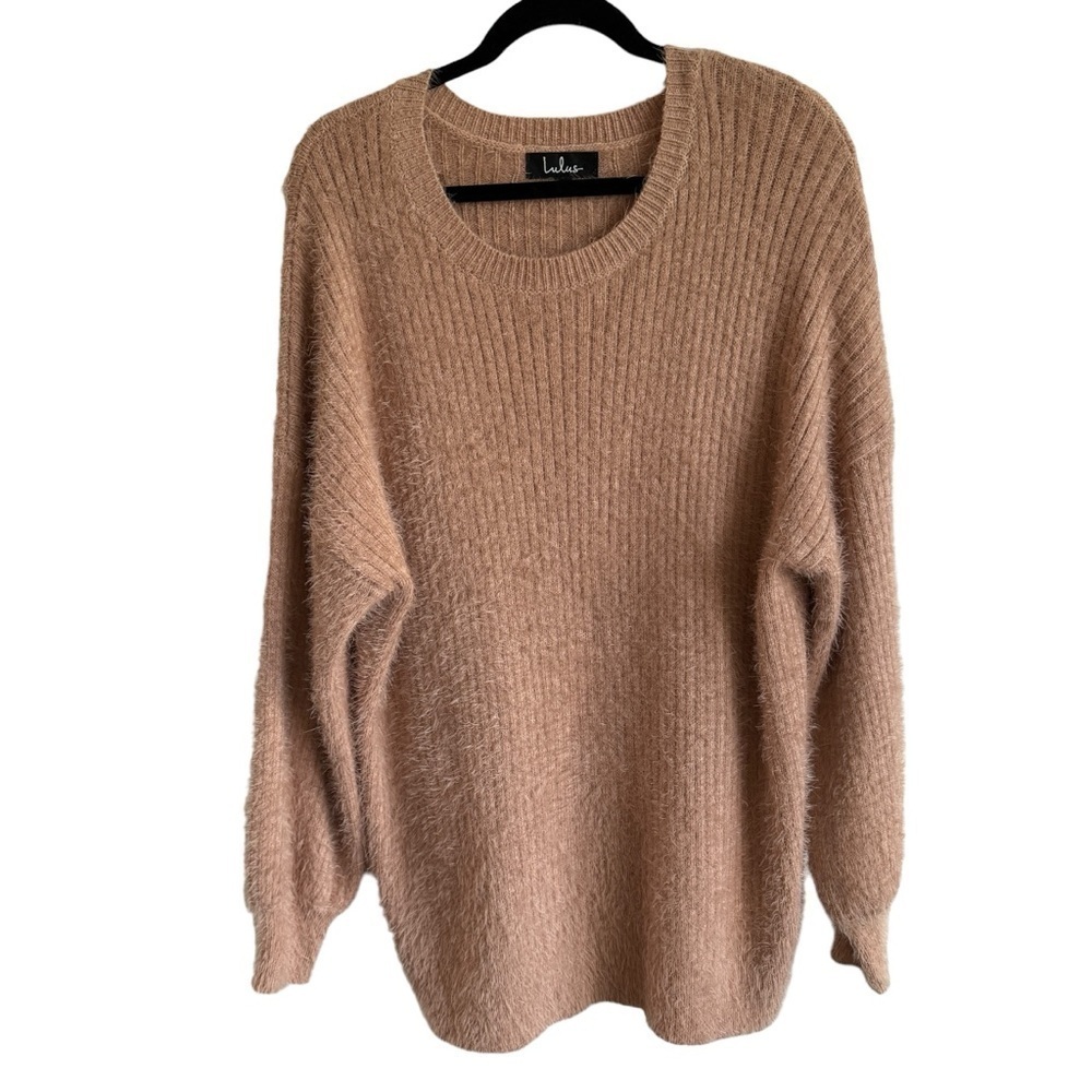 Lulus Oversized Mauve Eyelash Sweater, Size S/M